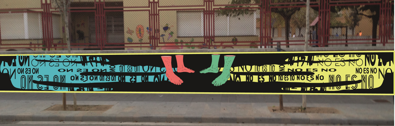 Pintada del mural de La Farga