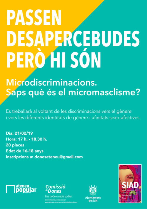 Sessió micromasclismes: Passen desapercebudes però hi són.