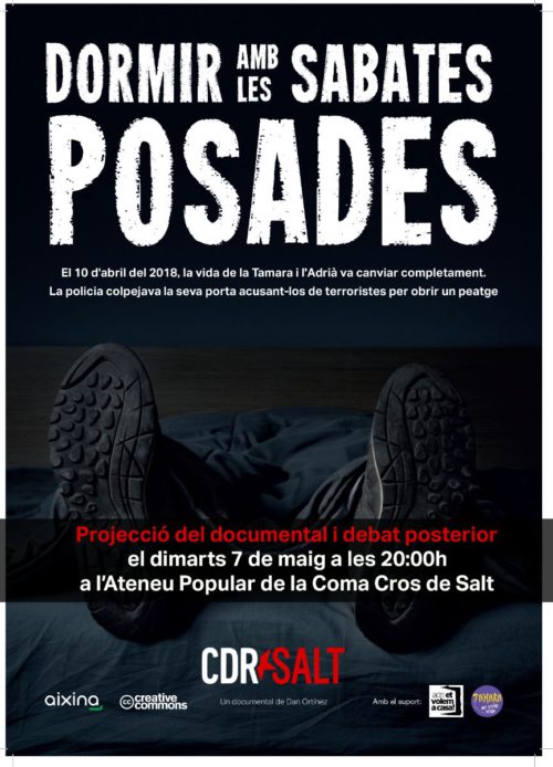 Projecció del documental “Dormir amb les sabates posades”