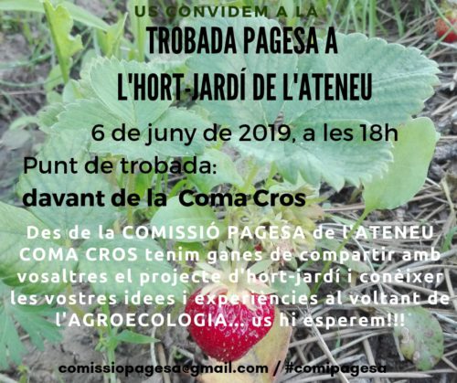 Trobada pagesa a l’hort-jardí de l’Ateneu