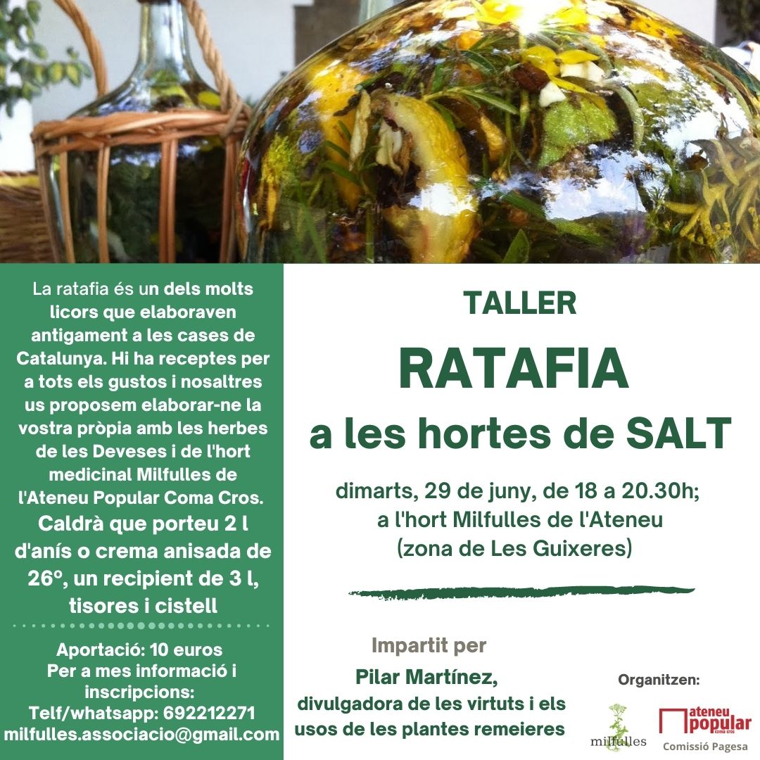 Taller de Ratafia a les hortes de Salt