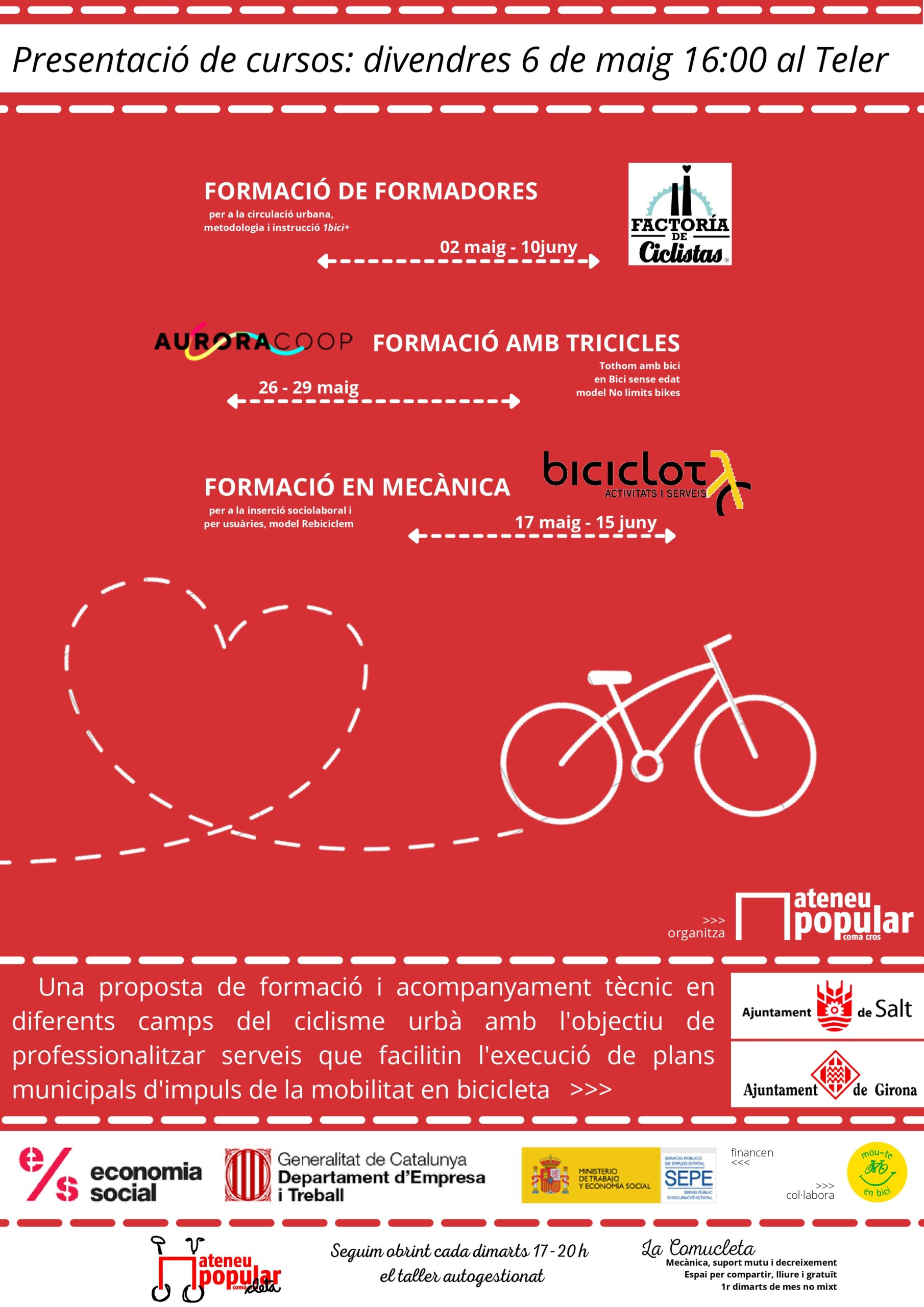 Presentació cursos de formació en ciclisme urbà