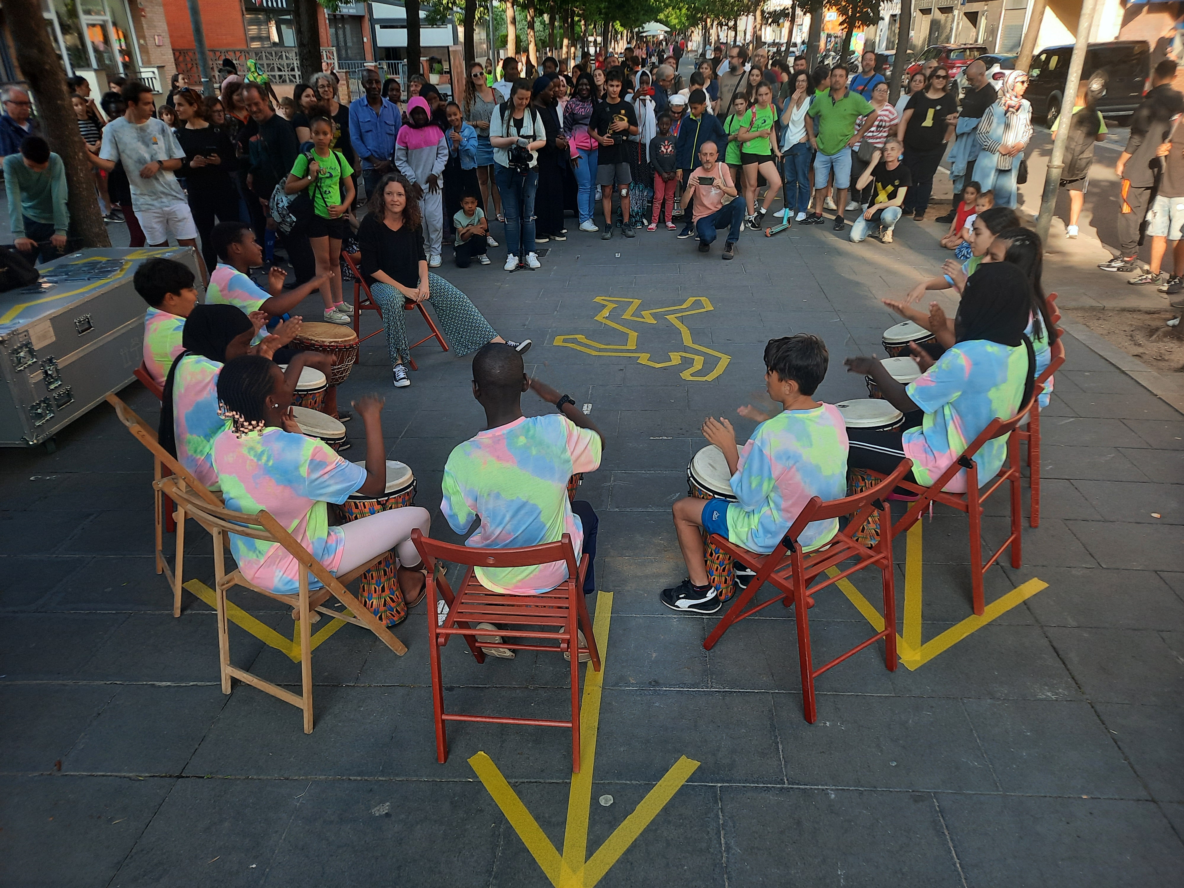 El grup de percussió de La Farga, en la seva actuació a L'Inevitable | © Festival Inevitable