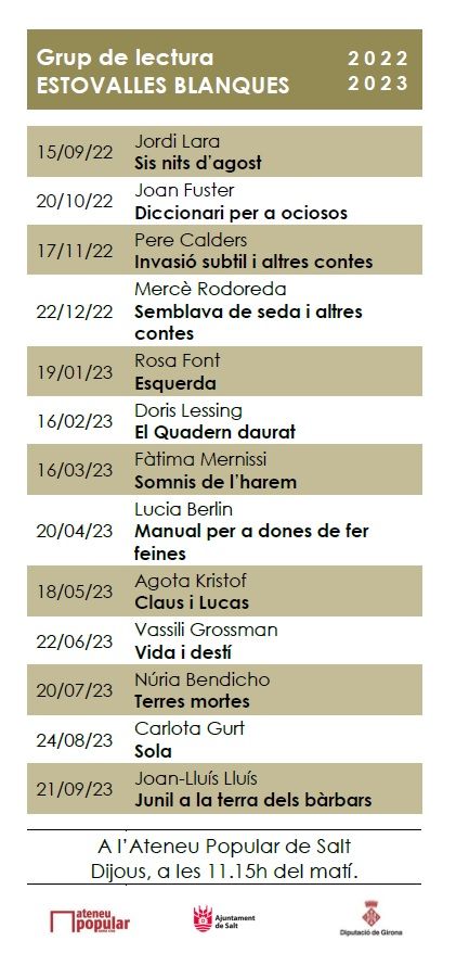 fulletó estovalles 2022-23