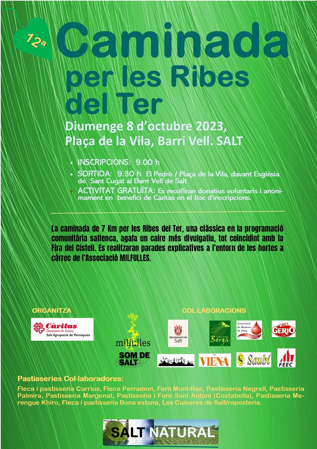 Cartell de la 12a caminada per les Ribes del Ter.