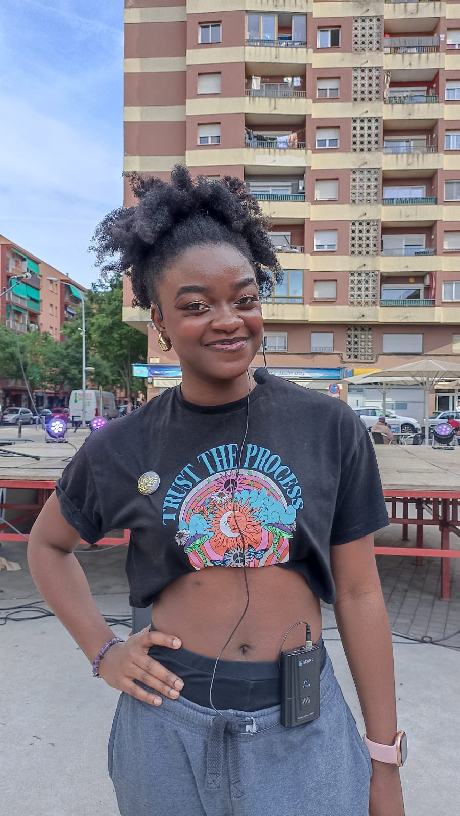 Karool Rivas abans de la seva classe de dansa.